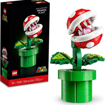 LEGO Super Mario Piranha Plant Building Sets for Adults - Mario Collectible for Men & Women, Ages 18+ Years - Gift for Christmas - Bedroom, Home Office, or Book Shelf Decor - 71426