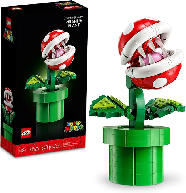LEGO Super Mario Piranha Plant Building Sets for Adults - Mario Collectible for Men & Women, Ages 18+ Years - Gift for Christmas - Bedroom, Home Office, or Book Shelf Decor - 71426