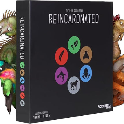 Reincardnated A Turn-Based Deck Drafting Card Game - Strategy Party Game for 2-6 Players on Family Game Night