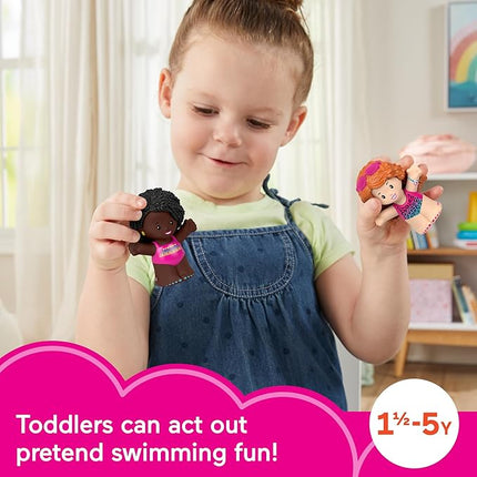 Fisher-Price Little People Toddler Toys Barbie Swimming Figure Set with 2 Characters for Preschool Pretend Play Kids Ages 18+ Months