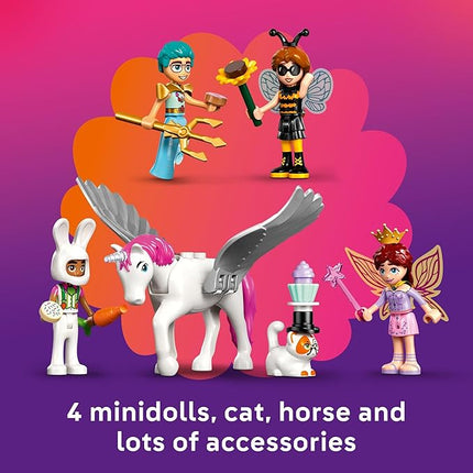 LEGO Friends Costume Party with Unicorn & Fairy Pretend Play Building Toy - Interactive Storytelling Playset with Cat and Unicorn Toys - Creative Birthday Gift Idea for Girls & Boys, 6+ - 42661
