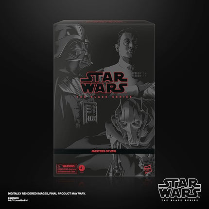 STAR WARS The Black Series Darth Vader, Grand Admiral Thrawn, General Grievous, Masters of Evil Collectible 6-Inch Action Figure 3-Pack (Amazon Exclusive)