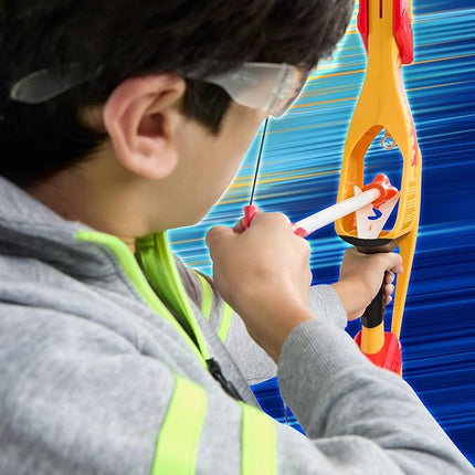 Nerf Pyrostrike Megabow, 42-Inch Bow Fires Arrows Up to 105 Feet, 2 Arrows with Soft Tips, Kids Outdoor Toys & Gifts, Ages 10+ (Amazon Exclusive)