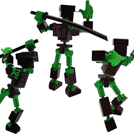 (Assembly Completed) 3D Printed 6.65-inch Action Figure Mini-13, Full Body Mechanical Movable Toy, Multiple Accessories, Desk Decoration, Creative Gifts (Black2)