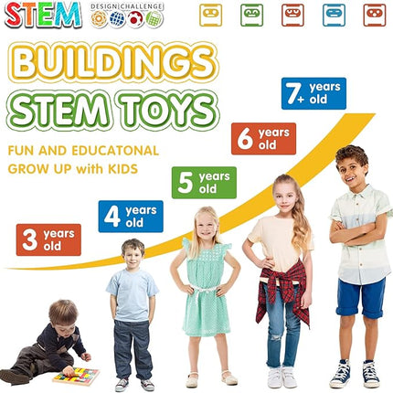 ZOZOPLAY 160 Pcs Connector Blocks Set, STEM Plastic Connector Toys for Kids 3+, Educational Colorful Building Blocks, Engineering Creative Game, Best Preschool Learning Gift for Boys & Girls