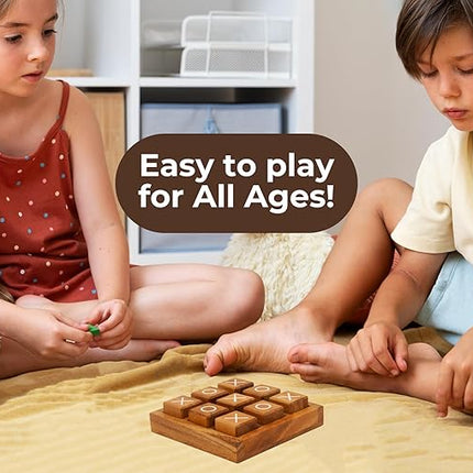 BSIRI Wooden XO Blocks (L) Tic Tac Toe Board Games - Ideal for Kids Games, Family Games and Game Night for Adults, Farmhouse Decor for Coffee Table Decor and Unique Gifts for All Occasion (5.5 Inch)