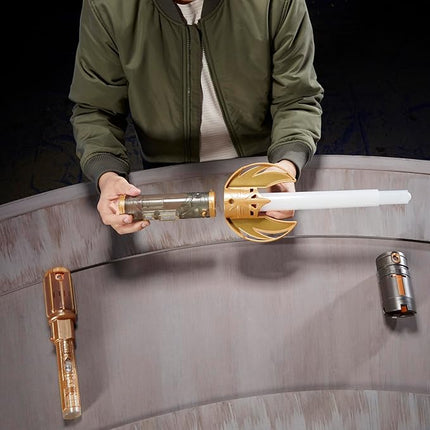 STAR WARS Lightsaber Forge Sundown Force Color Master Lightsaber, 5 Colors, Color-Changing Customizable Electronic Lightsaber, Toys for 6 Year Old Boys & Girls & Up