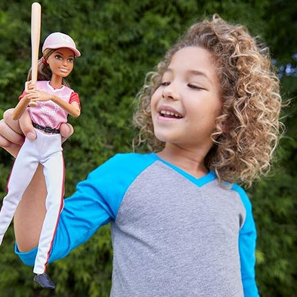 Barbie Olympic Games Tokyo 2020 Softball Doll with Softball Uniform, Tokyo 2020 Jacket, Medal, Softball, Bat and Glove for Ages 3 and Up
