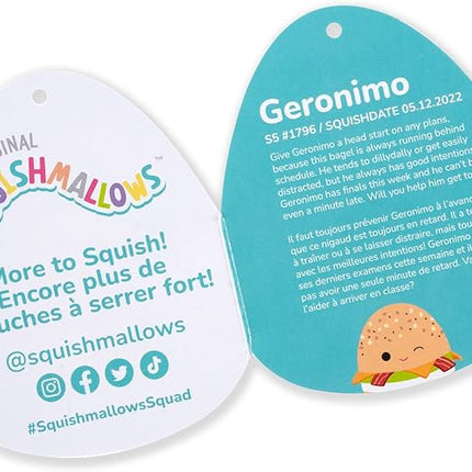 Squishmallows Original 5-Inch Geronimo Breakfast Bagel - Official Jazwares Plush
