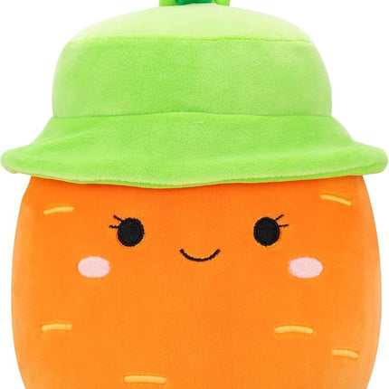 Squishmallows Original 8in Caroleena The Orange Carrot with Bucket Hat – Official Jazwares Plush (Little)