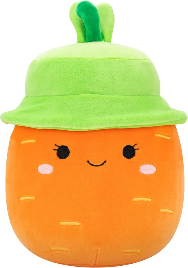 Squishmallows Original 8in Caroleena The Orange Carrot with Bucket Hat – Official Jazwares Plush (Little)