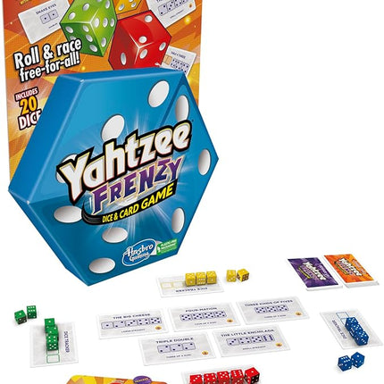 Hasbro Gaming Yahtzee Frenzy Dice & Card Game, Fast-Paced Dice Game, Card Games for Families and Kids, Easy to Learn Family Games, for 2 to 4 Players, Ages 8 and Up