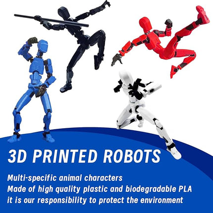 (Assembly Completed) Titan13 Action Figure, 4PCS Action Figures, Titan 13 Action Figure 3D Printed Robot Multi-Jointed Movable, Desktop Decorations for Game Lovers, Easter Basket Stuffers for Friends