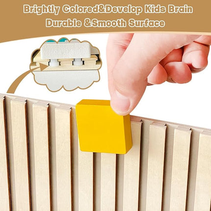 Wooden Stacking Puzzle Toy,3D Wooden Montessori Puzzles Toy,Giant Russian Block Game,Puzzle Board for Kids Jigsaw Puzzle Toddlers Brain Teasers for Kids 4-6 Years