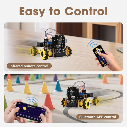 Robotics Kit for Kids Ages 8–12 12-16, ACEBOTT Smart Robot Car Kit with 3MP Camera, STEM Toys for Boys Compatible with Arduino & Scratch,App & Remote Control,STEM Gift for Boys, Girls,Teens and Adults