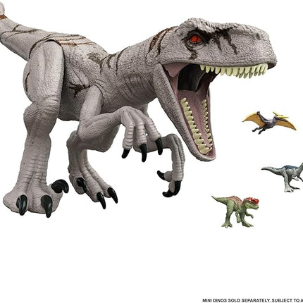 Mattel Jurassic World Super Colossal Atrociraptor Action Figure, 3-foot Long Dinosaur Toy with Eating Feature