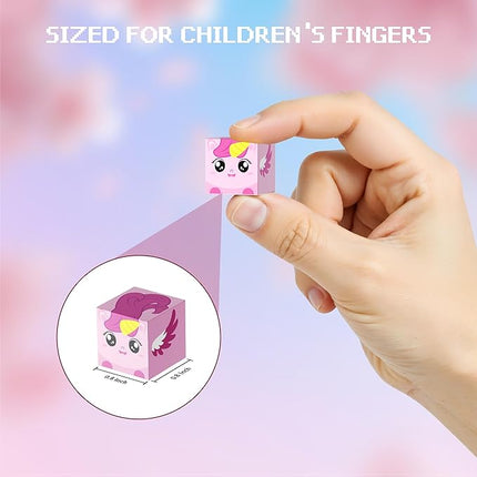 Magnetic Blocks for Girls - 100 PCS Magnet Block Stacking Sensory STEM Outdoor Cubes Game for 3+ Years Old Boys&Girls Children Birthday Easter Gift, 3D Tiles Construction Weekends Toy Set, 0.8in