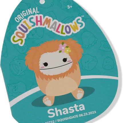 Squishmallows 3.5"" Clip-On Shasta The Bigfoot, Small, Orange
