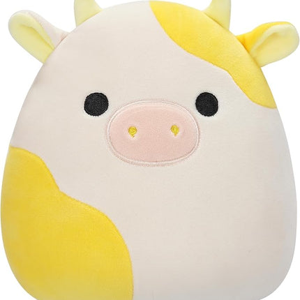 Squishmallows Original Plush 19 cm - Bodie the Cow Yellow and White - Official Jazwares Plush Toy