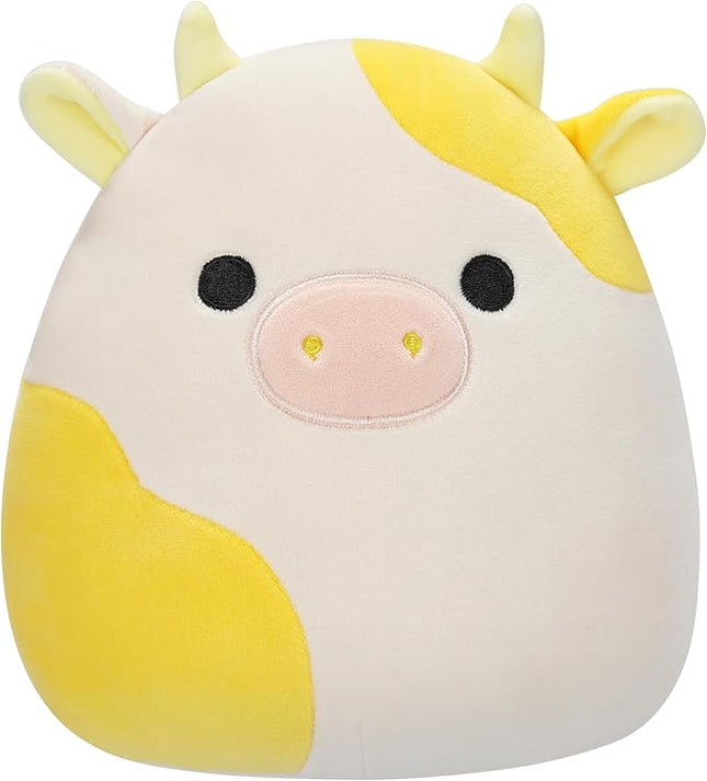 Squishmallows Original Plush 19 cm - Bodie the Cow Yellow and White - Official Jazwares Plush Toy