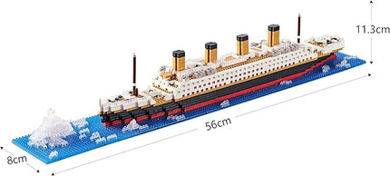World Famous Titanic Micro Building Block Set for Adult Cruise Ship Micro Bricks Model Kit for Kids Ages of 14+ - 1872 PCS Great Gift