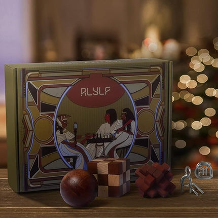 30pcs Brain Teaser Puzzles Game for Adults and Kids Ancient Wooden and Metal Puzzles 3D Educational Toys IQ Logic Train Family Games Party Favor Coffee Time Unlock Interlock Puzzles Box