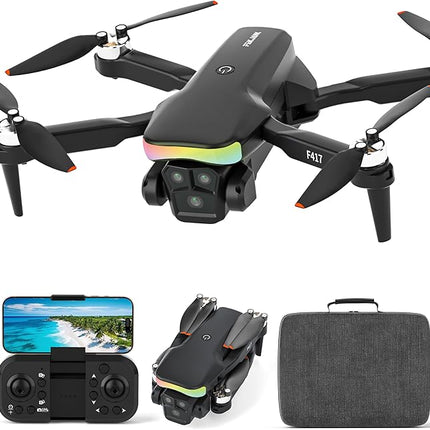 Mini Drone with 1080P Camera for Adults,RGB LED Light FPV Drone Quadcopter for Beginners,One Key Take Off/Land Altitude Hold,Optical Flow Positioning Gravity Gesture Control,toys for kids boy girl