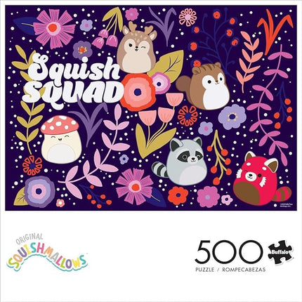Buffalo Games - Squishmallow - Squish Squad - 500 Piece Jigsaw Puzzle for Adults -Challenging Puzzle Perfect for Game Nights - Finished Size is 21.25 x 15.00