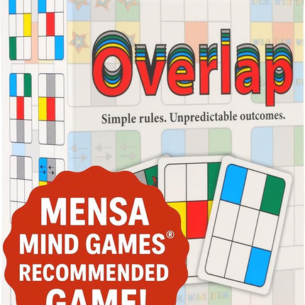Overlap - Award-Winning Deceptively Simple Strategy Card Game for Adults and Families - 2 Player Game or Up to 8 Players - Easy to Learn - Mensa Recommended Brain Game