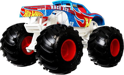 Hot Wheels Monster Trucks Toy Truck, Oversized 1:24 Scale Die-Cast Race Ace for Kids & Collectors