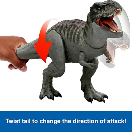 Mattel Jurassic World Rebirth Power Devour Tyrannosaurus Rex Dinosaur Figure with Tongue Activated Constant Chomp, Lights & Sounds, Digital Play