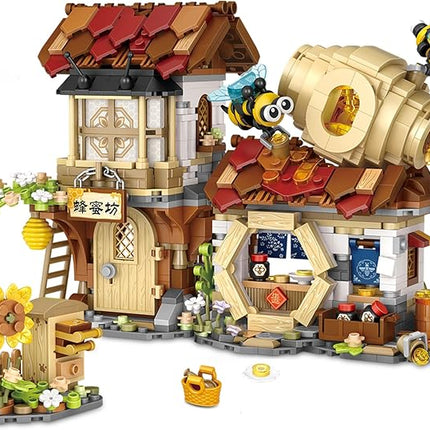 Honey Workshop Mini Building Blocks, MOC Creative Building Toys Model Set for 7-9 Years Old Girls Boys, 1242 PCS Simulation Architecture Construction Toy, Gift Idea for Kids Adults