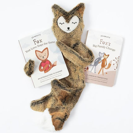Slumberkins Fox Snuggler & 2 Board Books Complete Set Bundle | Supports Changes, Coping Skills & Transitions | Social Emotional Development | Gift Set (Fox Snuggler Plush + 2 Board Books)