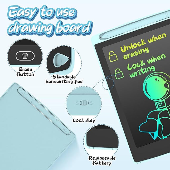 12 Pack LCD Writing Tablet for Kids, Colorful Toddler Drawing Tablet Doodle Board, Erasable Reusable Electronic Drawing Pad, LEYAOYAO Educational and Learning Toy for 3-6 Years Old Boy and Girl