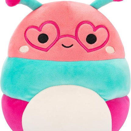 Squishmallows Original 8in Axel The Purple Beetle + 8in Griffith The Peach Bookworm – Official Jazwares Valentine’s Plush 2-Pack (Little)