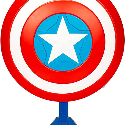 Marvel Studios Captain America Brave New World NERF Skyshot Blaster, Shield Roleplay Toy, Super Hero Toys for Kids 5 and Up