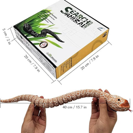 Tipmant Realistic Remote Control Snake RC Animal Toy Crawling Electric Electronic Battery Powered Honored for Kids Cat Halloween Christmas Prank Toys Birthday Gifts (Pink)