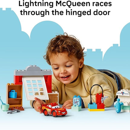LEGO DUPLO Disney and Pixar Cars McQueen’s Visit to Doc’s Garage - Lightning McQueen Cars Toy for Preschool Boys and Girls 2+ - Pretend Play and Sensory Toddler Toy - Gift Idea for Birthdays - 10456