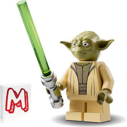 LEGO Star Wars The Clone Wars Minifigure - Yoda with Open Robe and Green Lightsaber (75360)