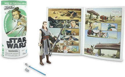 STAR WARS Galaxy of Adventures Rey 3.75-Inch-Scale Figure Toy and Mini Comic