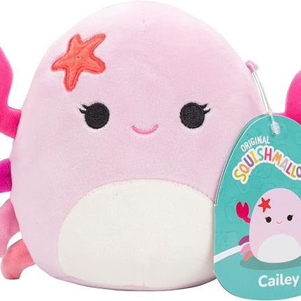 Squishmallows Original 5-Inch Cailey The Crab - Official Jazwares Plush - Collectible Soft & Squishy Little Stuffed Animal Toy - Add to Your Squad - Gift for Kids, Girls & Boys