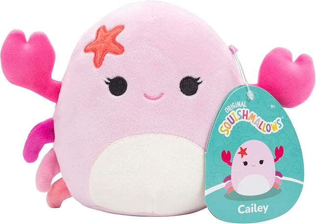 Squishmallows Original 5-Inch Cailey The Crab - Official Jazwares Plush - Collectible Soft & Squishy Little Stuffed Animal Toy - Add to Your Squad - Gift for Kids, Girls & Boys