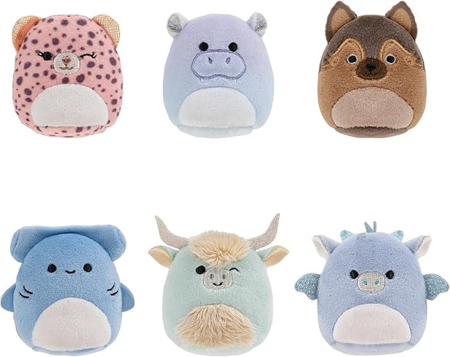 Squishville by Original Squishmallows Varsity Squad Plush - Six 2-Inch Squishmallows Plush Including NYA, Rocket, Benedict, Mario, Dane, and Armie - Toys for Kids