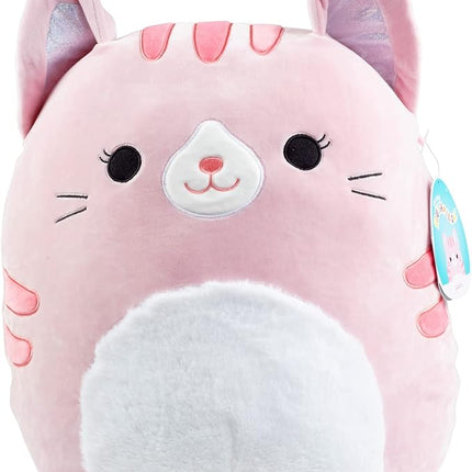 Squishmallow Large 16" Laura The Pink Cat - Officially Licensed Kellytoy Plush - Collectible Soft & Squishy Large Kitty Stuffed Animal Toy - Add to Your Squad - Gift for Kids, Girls & Boys - 16 Inch