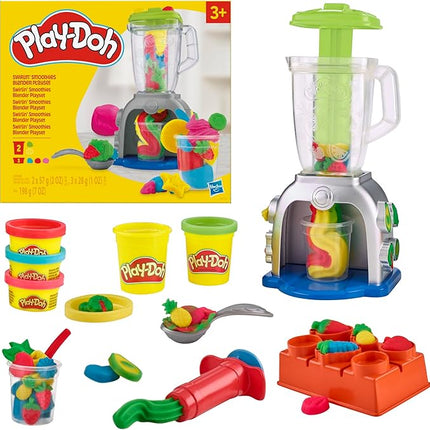 Play Doh Swirlin' Smoothies Toy Blender Playset, Play Kitchen Appliances, Kids Arts and Crafts Toys for 3 Year Old Girls and Boys and Up