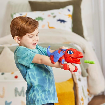 Spidey and his Amazing Friends Marvel Dino-Webs NERF Spidey-Rex Web Launcher, Role Play Toy, Preschool Super Hero Toys for Kids Ages 3 & Up