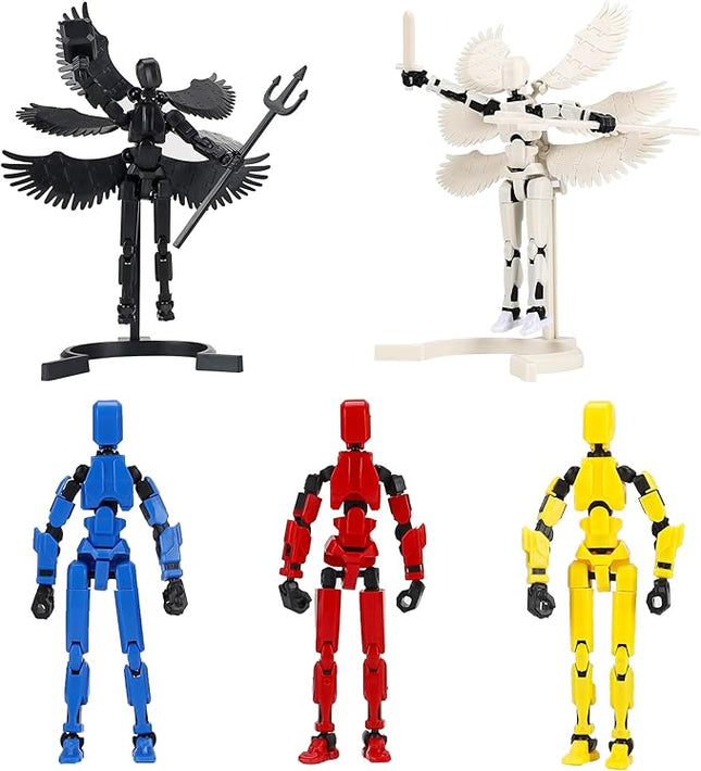 T13 Action Figure Set, 3D Printed Multi-Jointed, Titan 13 Action Figures, Multi-Articular Lucky Mobile Robot Nova T-13, Desktop Decorations for Game Lovers Toys