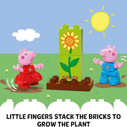 LEGO DUPLO Peppa Pig Garden and Tree House Toddler Toy, Building Block Learning Set for Preschool Kids with 2 Figures Included, Peppa Pig Toy Gift Idea for Toddlers Ages 2 and Up, 10431