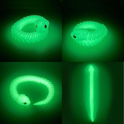 12in 3D Printed Snake Toys, Flexible 3D Printed Animal, Fidget ADHD Snake Toys, Perfect Desk Pet for Animal Collectors
