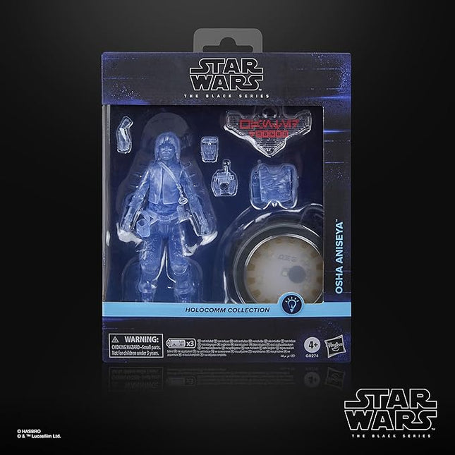 STAR WARS The Black Series Holocomm Collection OSHA Aniseya, Collectible 6 Inch Action Figure with Light-Up Holopuck